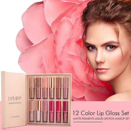 12 Matte Colors Liquid Lipstick Box - 2.5ml*12pcs