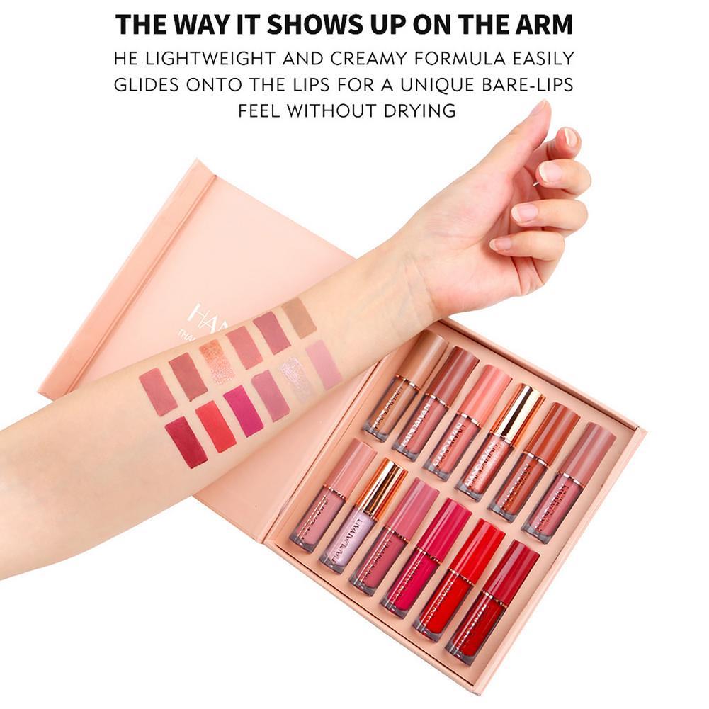 12 Matte Colors Liquid Lipstick Box - 2.5ml*12pcs