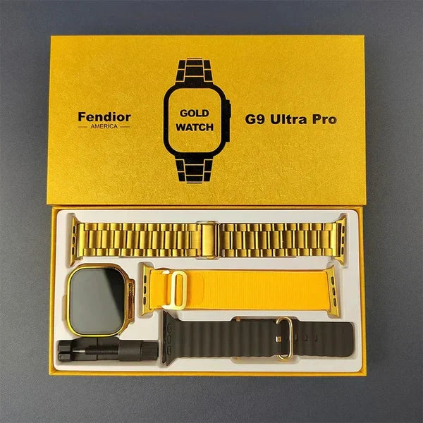 G9 Ultra Pro Smart Watch (Golden Edition) - 49MM Ultra Series 8.