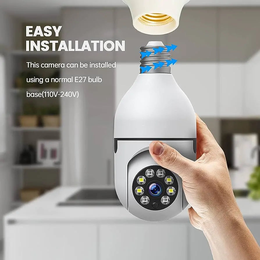 Wireless Wifi  360° Light Bulb Camera