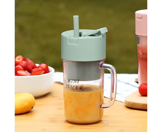 340ML Wireless Juicer Cup Portable Juice Blender Mini Ice Crusher Home Outdoor Office Fruit Milkshake Vegetable Juice Maker